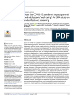 Does The COVID-19 Pandemic Impact Parents' and Adolescents' Well-Being? An EMA-study On Daily Affect and Parenting