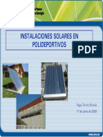 Instalaciones Solares en PolideportivosTorre-Enciso