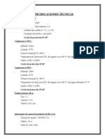 ESPECIFICACIONES TÉCNICAS