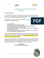 Supuestos para Realizar El Segundo Intento en El Examen