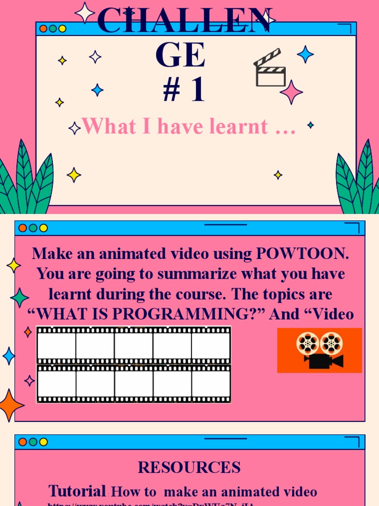 CHALLENGE # 1 Making A Video | PDF | Art