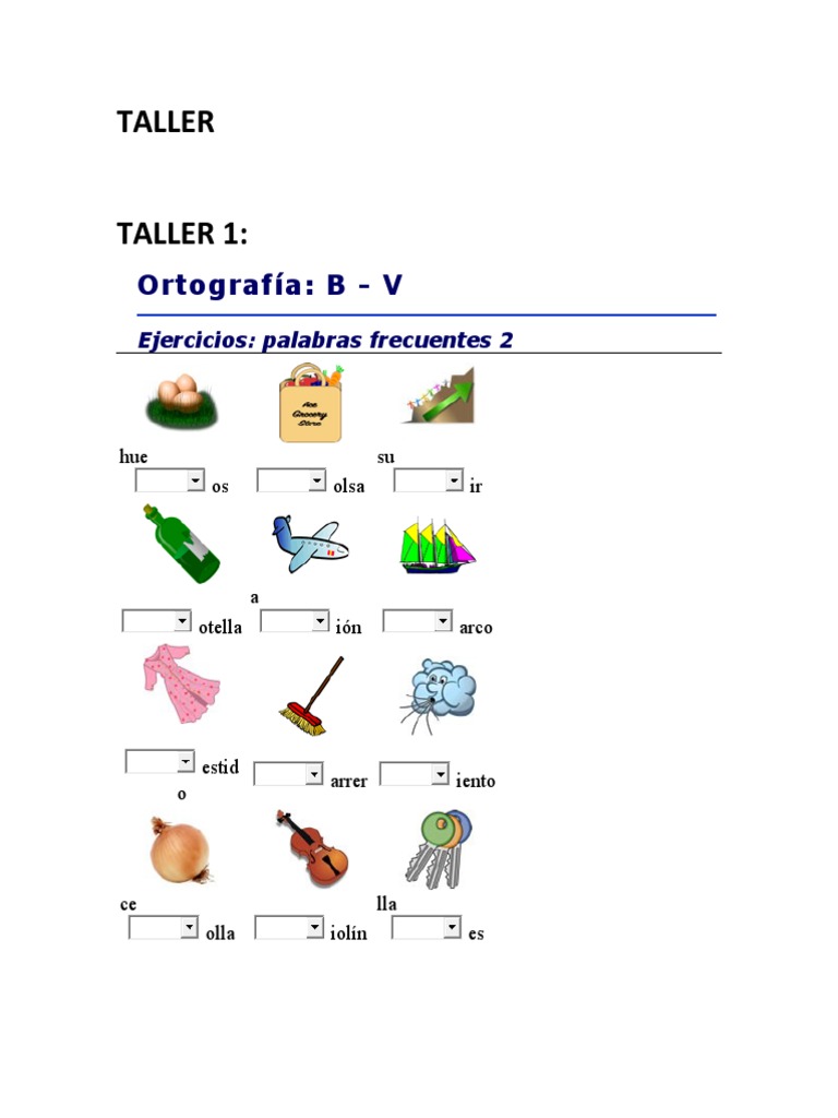 Ejercicios de Ortografía B y V | PDF | Lingüística | Idiomas