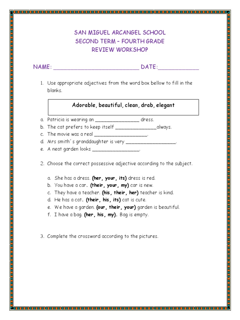 Rewiev Project Fourth Grade Pdf