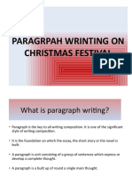 Paragrpah Wrinting On Christmas Festival