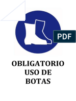 Obligatorio Uso de Botas