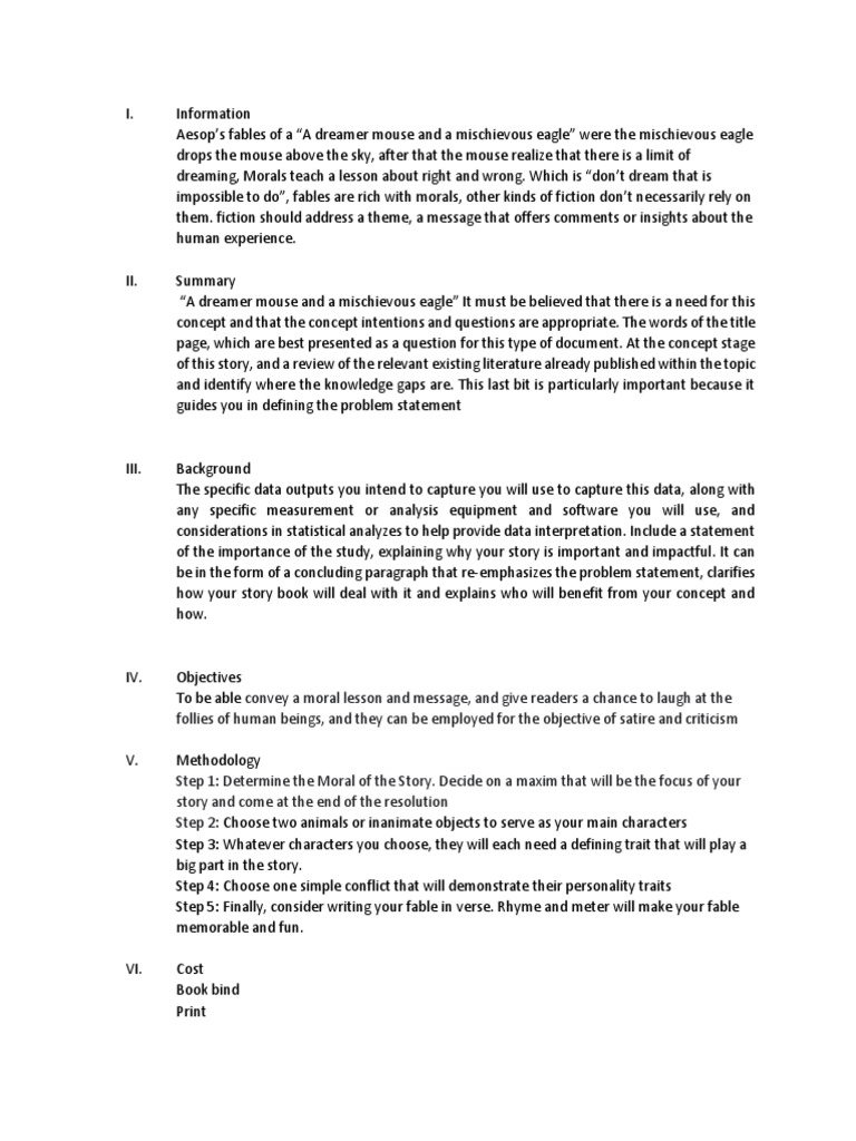 Concept Paper (Project Proposal) | PDF | Fable | Concept