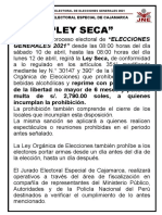 Cartel Ley Seca Cajamarca