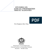 Studies On Mechanical Properties of Brick Masonry: Peri Raghava Ravi Teja