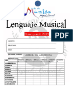 Caratula de Libro de Lenguaje Musical 2019
