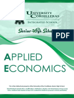 MODULE 6-Economics: Applied Economics Grade Level/Section: GAS-11A Subject Teacher: Joan A. Mala