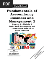 Abm Fabm2 Module 6 Lesson 1 Basic Bank Documents and Transactions