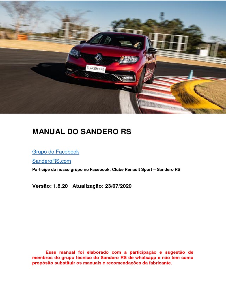 Manual Renault Sandero Rs PDF Freio Pneu