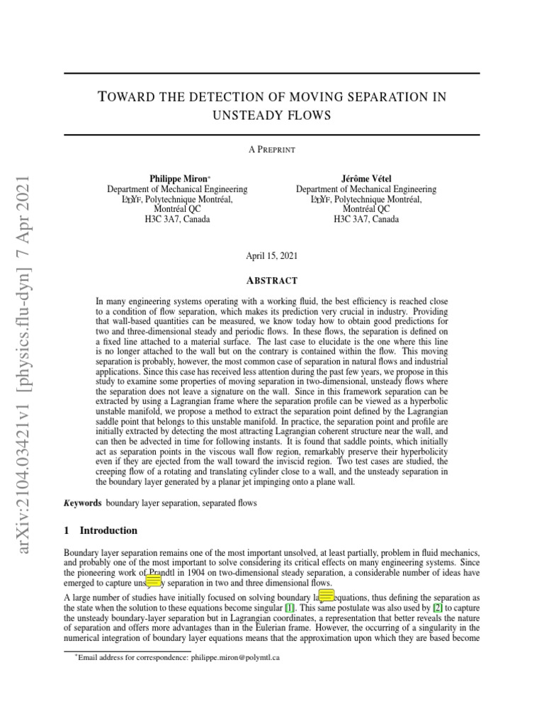 Articulo para El Tif PDF Fluid Dynamics Theoretical Physics