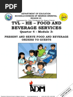 TVL - He - Food and Beverage Services: Quarter 4 - Module 3