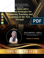 Innovative Teaching Strategies For Enhancing Teaching and Learning in The New Normal