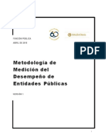 Metodologia de Medicion Del Desempeño de Entidades Publicas
