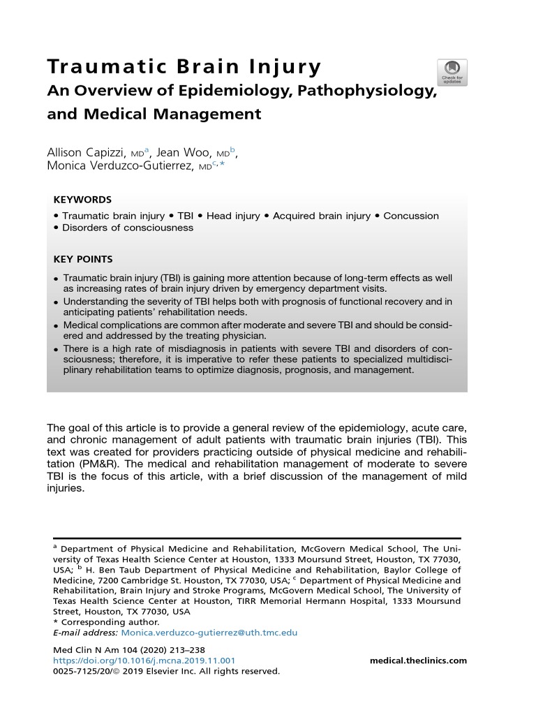 Overview of Traumatic Brain Injury | PDF | Traumatic Brain Injury ...