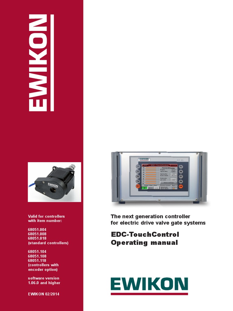EDC-TouchControl Operating Manual | PDF | Electrical Connector ...