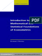 (Themes in Modern Econometrics) Herman J. Bierens - Introduction to the Mathematical and Statistical Foundations of Econometrics-Cambridge University Press (2004)