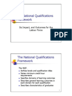 The National Qualifications Framework: Its Impact, and Outcomes For The Labour Force