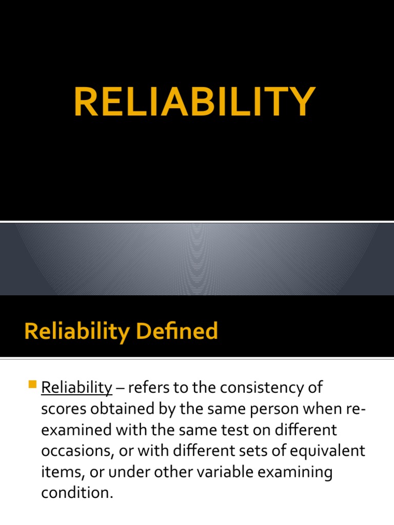 3 - Reliability | PDF | Correlation And Dependence | Cronbach's Alpha