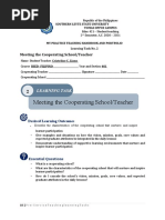 Meeting The Cooperating School/Teacher: Learning Task