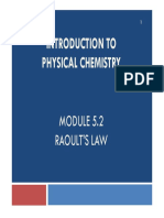 Introduction To Physical Chemistry: Raoult'S Law