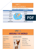 UNIT 1 AROUND THE WORLD 1ro.