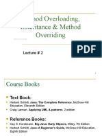 Lecture - 2 Method Overloading, Inheritance and Method Overridings
