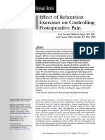 Effect of Relaxation Exercises On Controlling Pos Op Pain