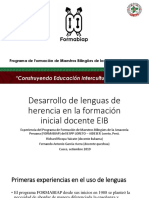 Lenguas de Herencia en Formacion Docente FORMABIAP