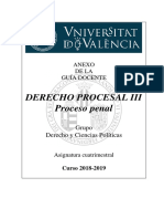 Derecho Procesal III (DP) Prof. J Jiménez (2018-19)