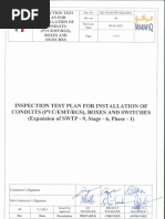 LV Cable Inspection and Testing ITP | PDF | Specification (Technical ...