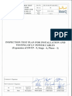 ITP &checklist For Installation and Testing of LV Cables