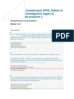 AP02-EV02 - Cuestionario AP02. Definir El Proceso de Investigación Según La Naturaleza Del Producto Y-O Servicio