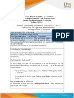 Guía de Actividades y Rubrica de Evaluación - Tarea 1 - Elementos Concpetuales de La Economía.