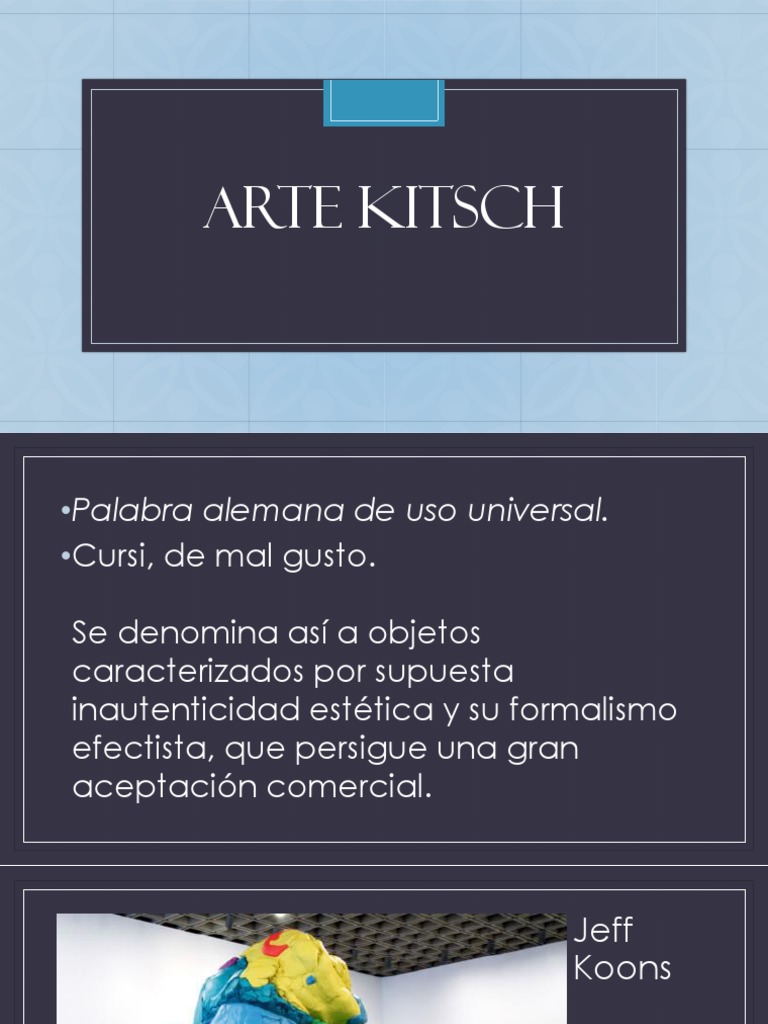 Arte Kitsch: Estética del Mal Gusto | PDF