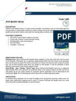 Anti-Spatter Spray Technical Data Sheet