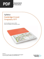 Syllabus: Cambridge O Level Geography 2217