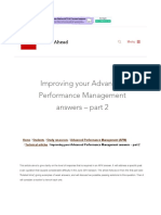 Improving Your Advanced Performance Management Answers - P5 Adv