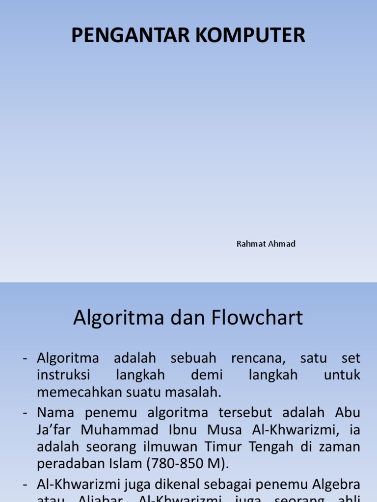 Algoritma dan Flowchart dalam Kehidupan | PDF