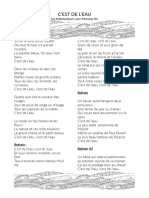 PDF Paroles C Est de L Eau
