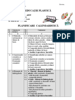 Planificare educatie plastica