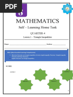 Quarter 4 Lesson 1 - Triangle Inequalities