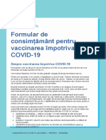 Covid 19 Vaccines Formular de Consim m Ntpentru Vaccinarea Mpotriva Covid 19 Consent Form for Covid 19 Vaccination