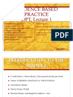 EVIDENCE BASED PRACTICE DPT LECTURE 1