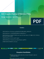NAS Snapshot Backup & Retention Policy: Storage Operations - April 2014