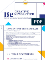Be Creative Newsletter by Slidesgo