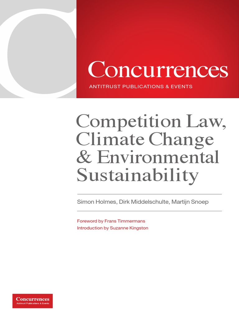Competition Law and Climate Sustainability | PDF | Competition Law ...