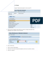 SAP MM - Material Description Mass Change - MM17